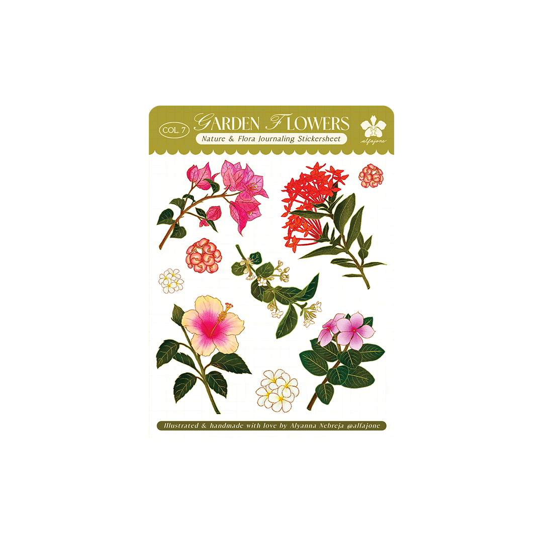 Garden Flowers - Journaling Sticker Sheet