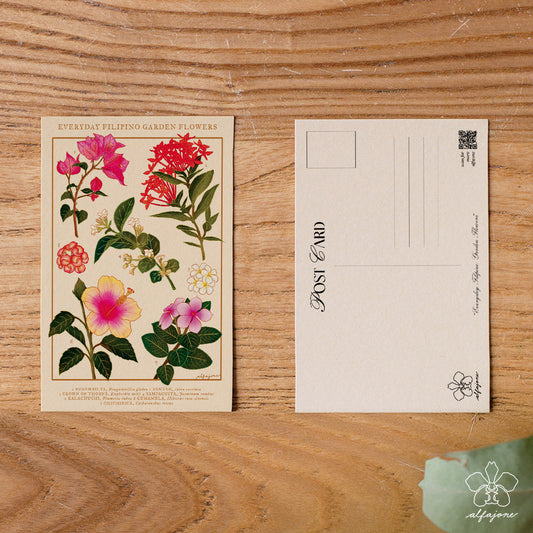Everyday Filipino Garden Flowers Postcard