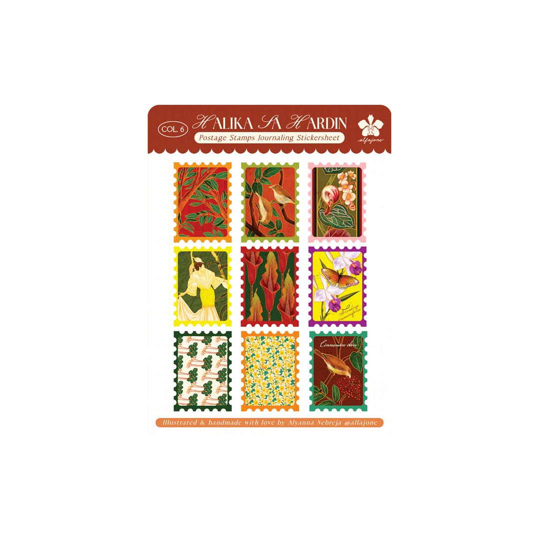 Halika sa Hardin - Postage Stamps Journaling Sticker Sheet