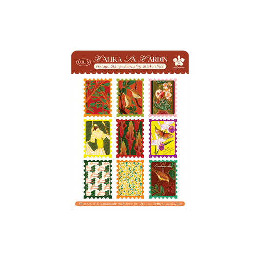 Halika sa Hardin - Postage Stamps Journaling Sticker Sheet