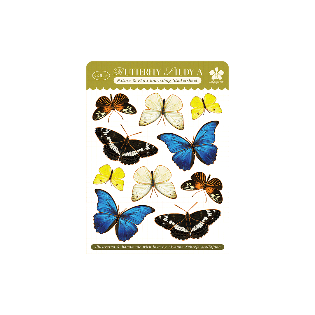 Butterfly Study A - Journaling Sticker Sheet