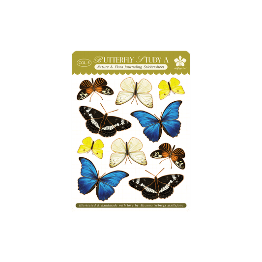 Butterfly Study A - Journaling Sticker Sheet