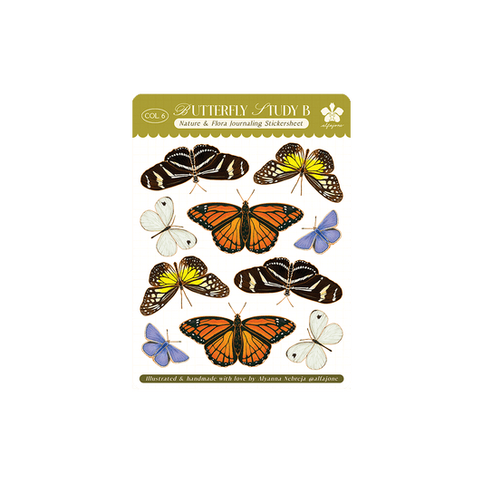 Butterfly Study B - Journaling Sticker Sheet