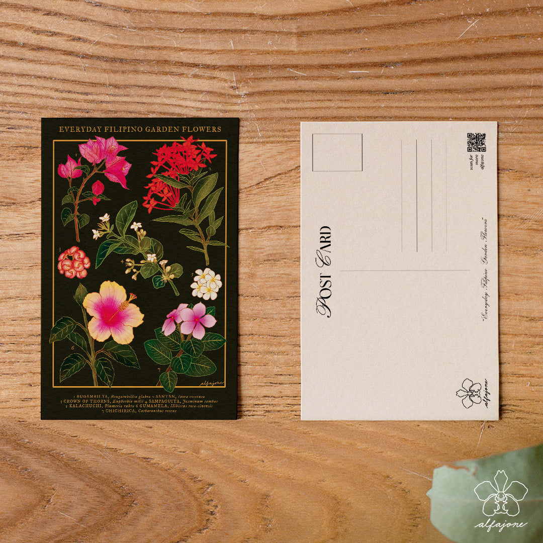 Everyday Filipino Garden Flowers Postcard