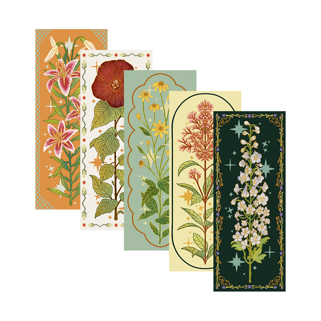 Tall Perennials Foiled Bookmarks Collection I