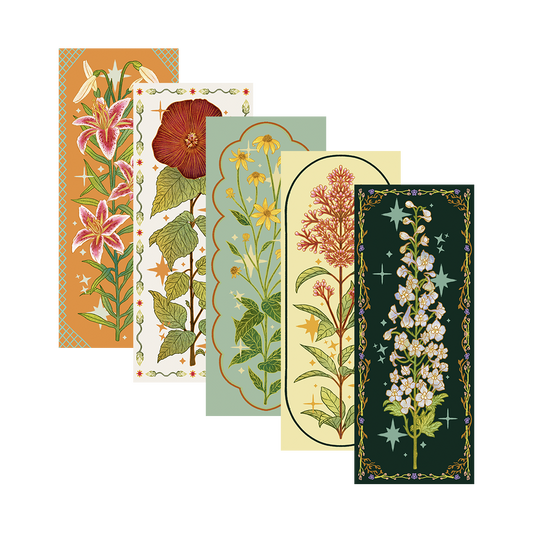 Tall Perennials Foiled Bookmarks Collection I