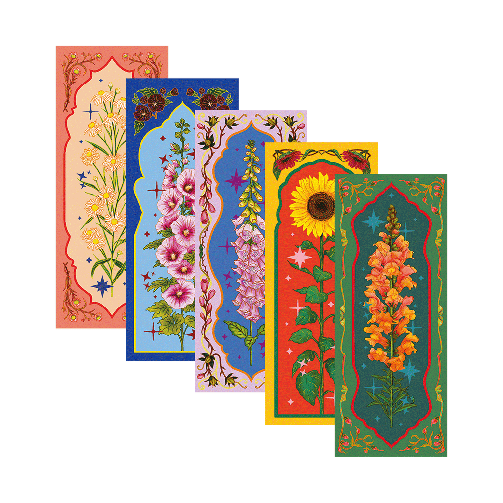 Tall Perennials Foiled Bookmarks Collection II