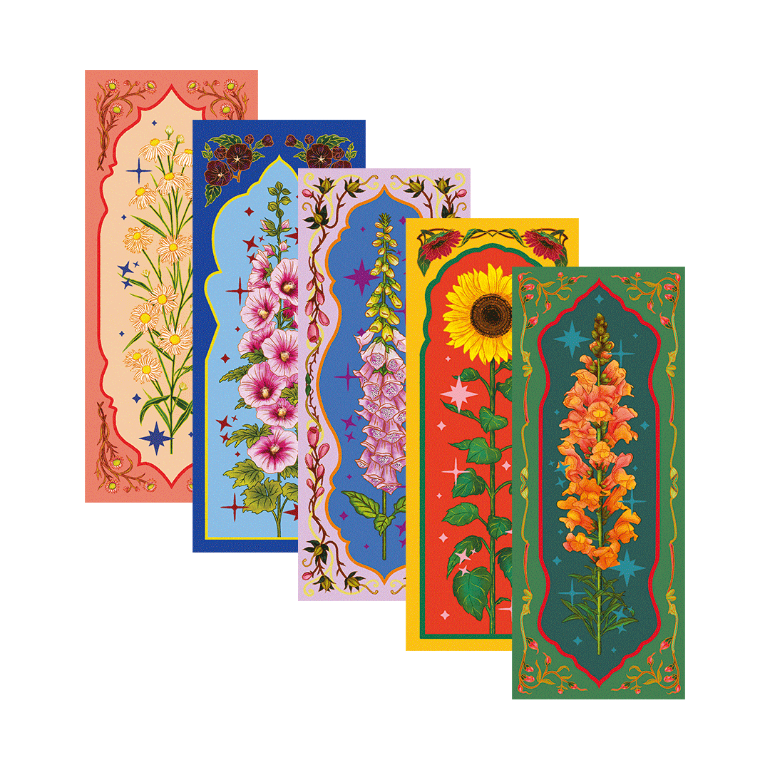 Tall Perennials Foiled Bookmarks Collection II
