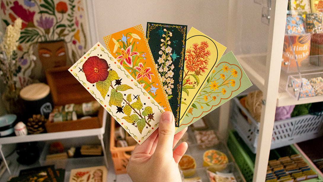 Tall Perennials Foiled Bookmarks Collection I
